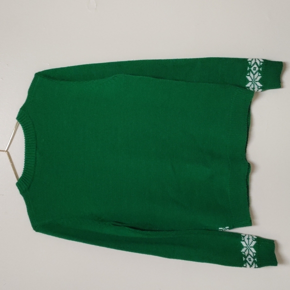 COPY - Asos green long sleeve knit sweater. Borders. Holiday pattern. - Picture 3 of 4